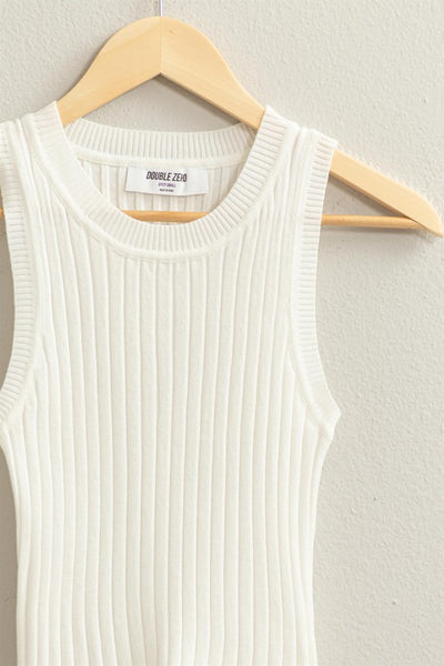 Essential Ribbed Tank Top - Ivory