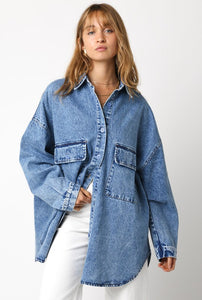 Finley Oversized Shirt - Denim