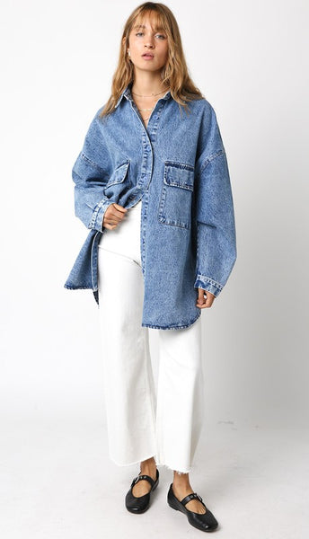 Finley Oversized Shirt - Denim