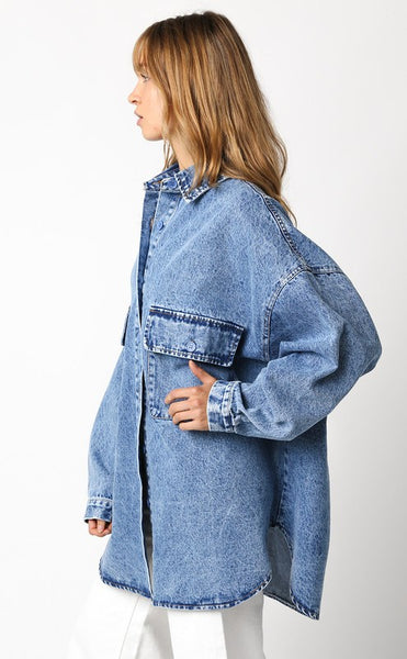 Finley Oversized Shirt - Denim