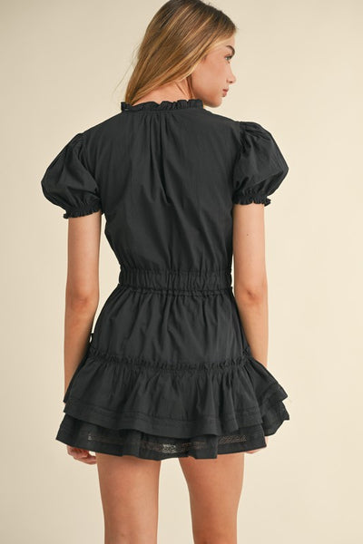 Florence Ruffle Tier Mini - Black