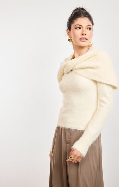 Free Bird Two Piece Sweater - Ivory