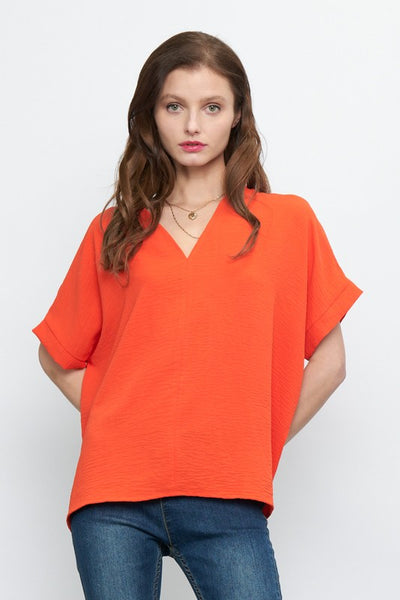 Gabby Dolman Sleeve Top - Orange