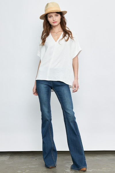 Gabby Dolman Sleeve Top - White