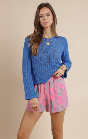 Getting There Sweater - Blue