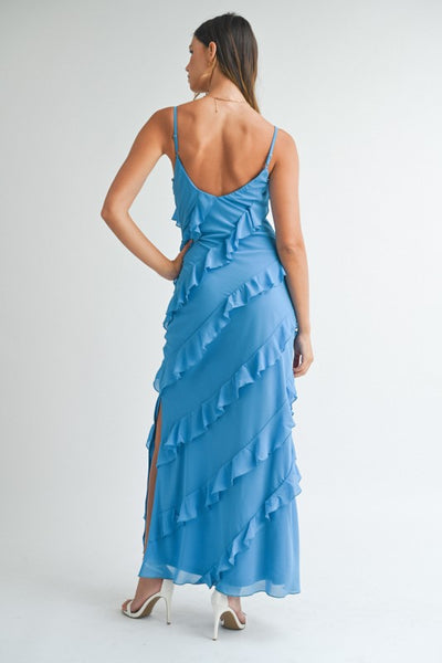 Giles Asymmetrical Maxi - Aquamarine