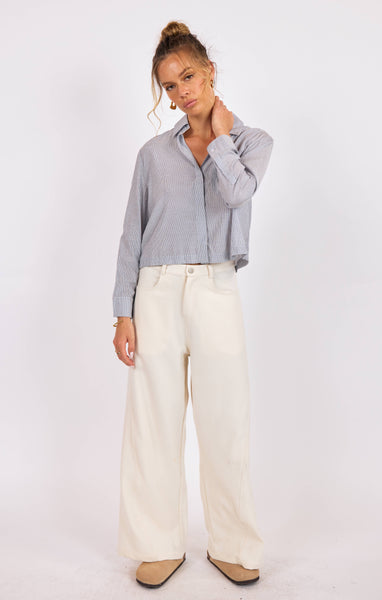 Glacier Glow Rhinestone Shirt - Blue