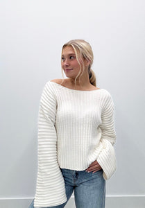 Greater Good Boat Neck Sweater - Cream