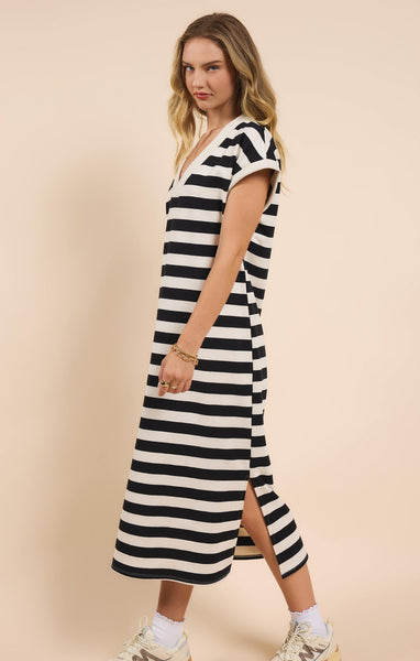 Growth Midi Dress - Black and White