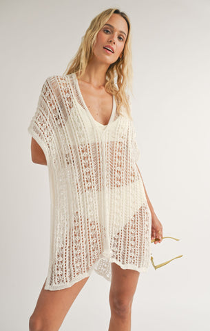 Hailee Knit Cover Up - Ivory