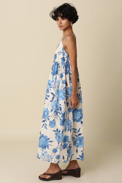 Hallie Floral Maxi Dress - Blue
