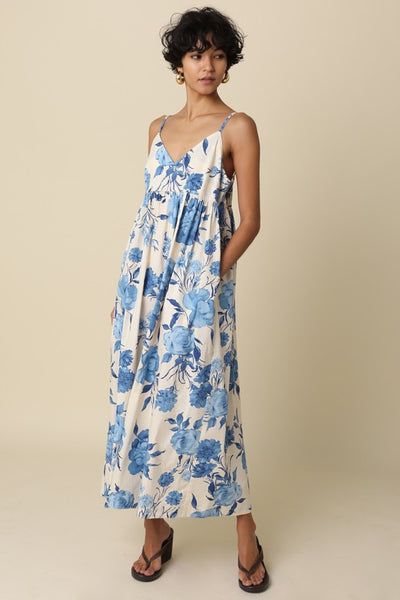 Hallie Floral Maxi Dress - Blue