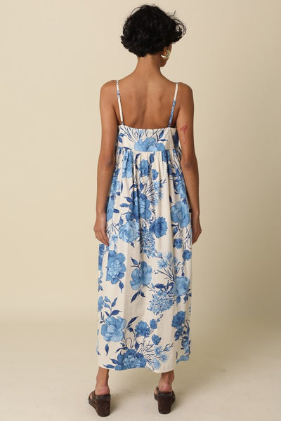 Hallie Floral Maxi Dress - Blue