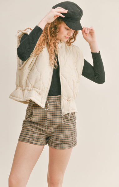 Harlow Quilted Vest - Ivory