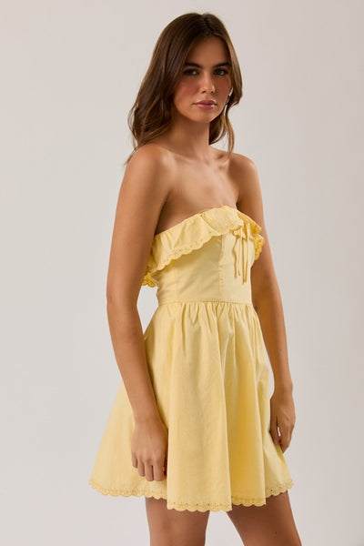 Helen Eyelet Scallop Hem Top