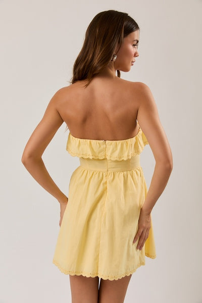 Helen Eyelet Scallop Hem Top