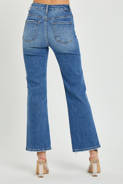 High Rise Relaxed Straight - Dark Denim