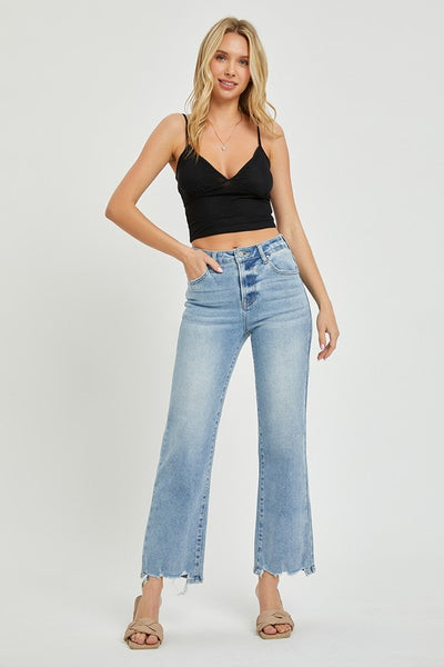 High Rise Relaxed Straight - Light Denim