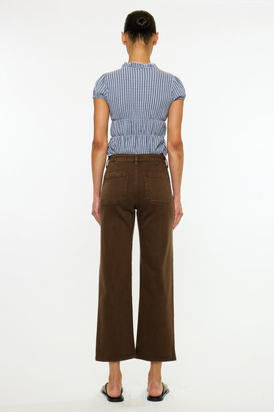 Hr Crop Slim Wide - Brown