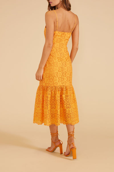 Huxton Midi Dress - Orange