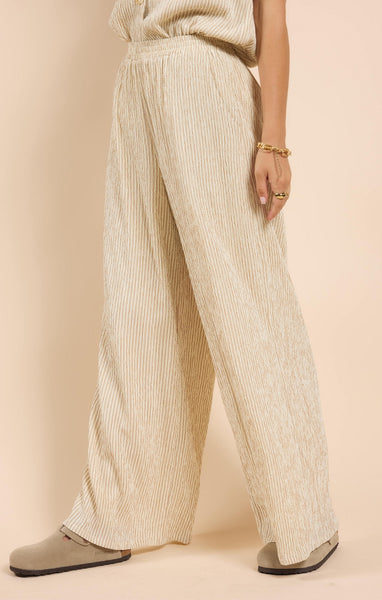 In The Clouds Wide Leg Pants - Cream