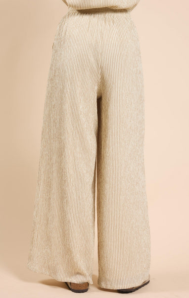 In The Clouds Wide Leg Pants - Cream