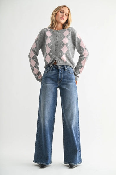 Jordyn Ultra Wide Leg - Dark Denim