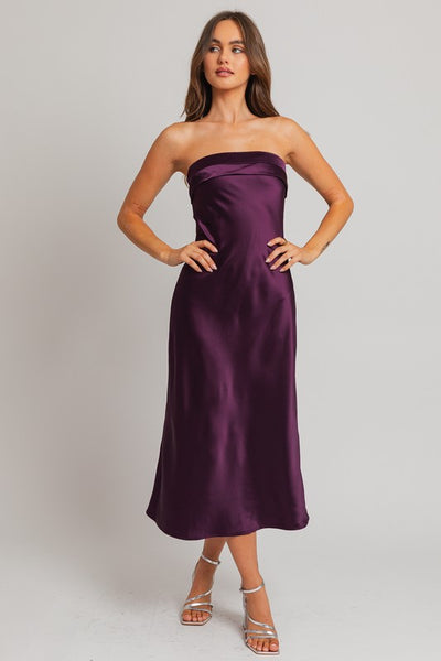 Julisa Tube Midi Dress - Purple