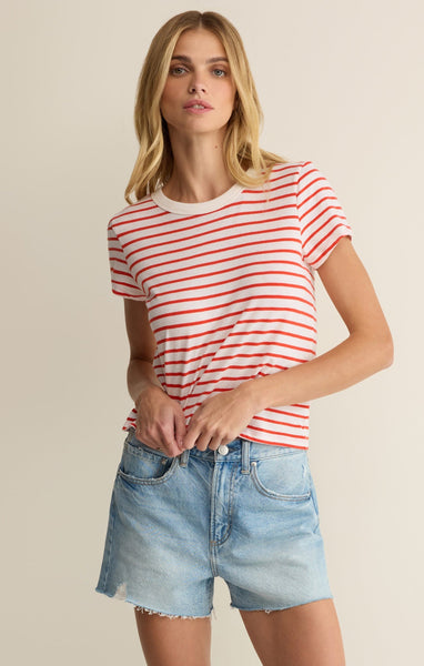 Junie Striped Tee - Passion