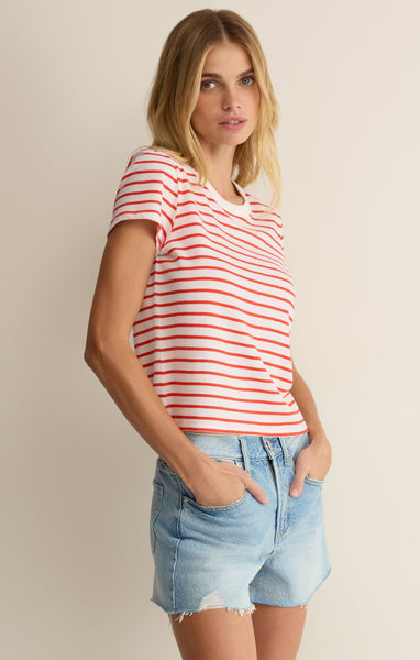 Junie Striped Tee - Passion