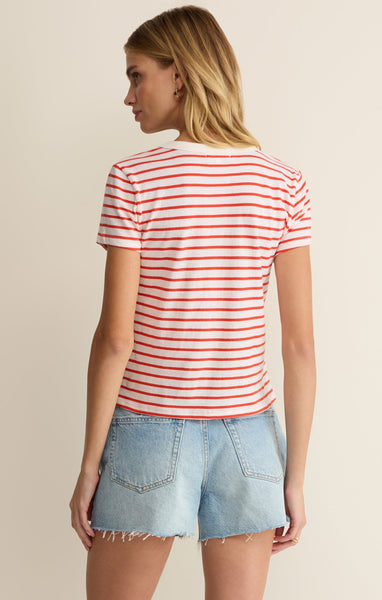 Junie Striped Tee - Passion