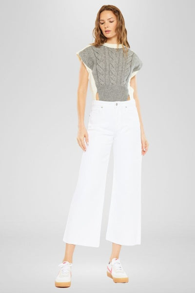 Kasey Hr Crop Wide Leg - White