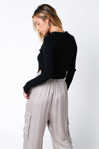 Kendra Crop Sweater - Black