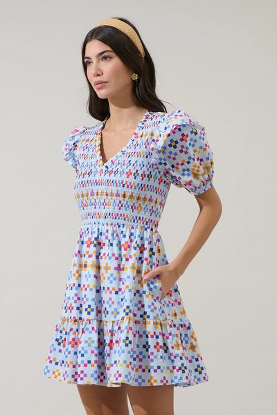 Kessa Geo Mini Dress - Multi