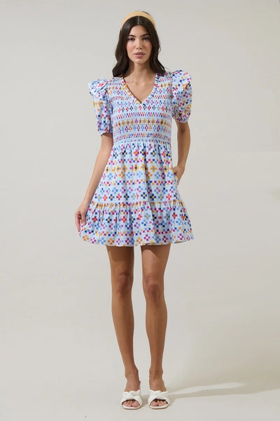 Kessa Geo Mini Dress - Multi