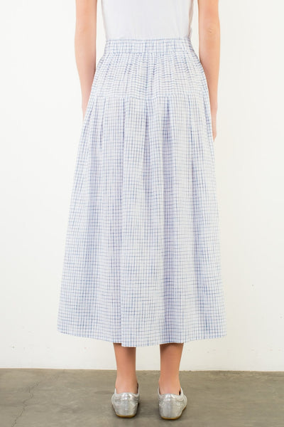 Lala Plaid Skirt - Blue