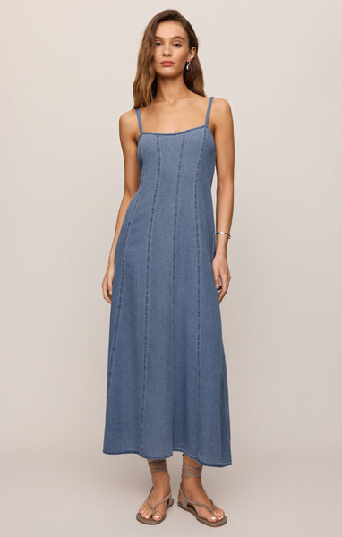 Leonora Indigo Midi Dress - Denim