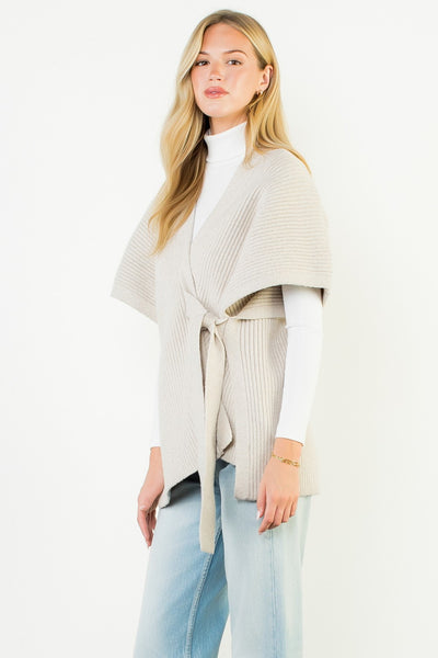 Lex Sleeveless Knit Cardi - Cream
