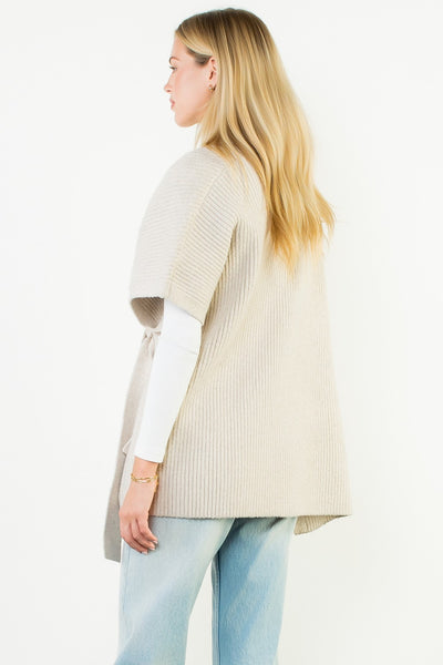 Lex Sleeveless Knit Cardi - Cream