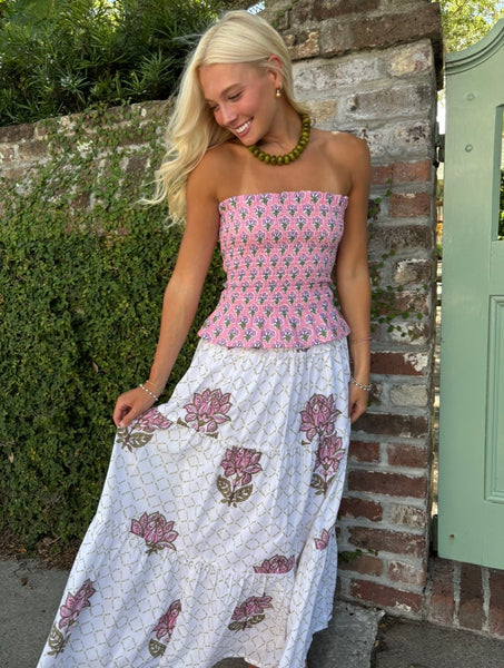 Lila Maxi Skirt - White