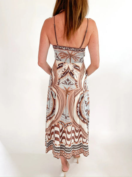Liliana Maxi Slip Dress - Brown