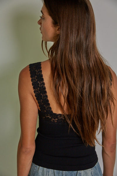 Lola Lace Cami - Black