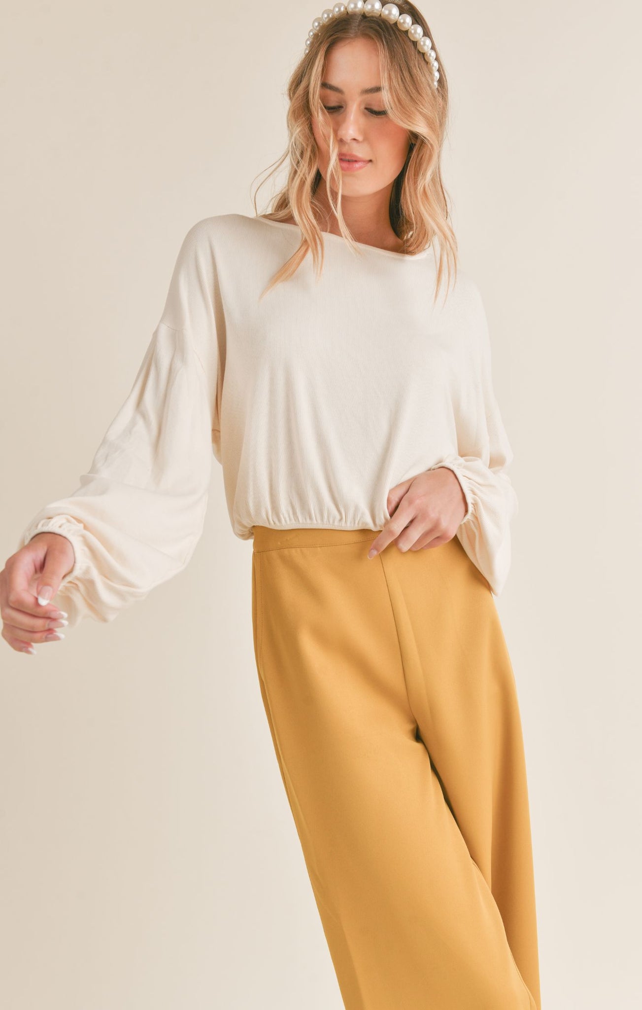 Look Up Knit Top - Ivory