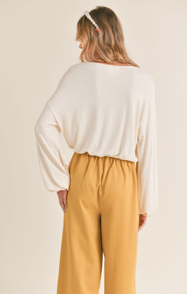 Look Up Knit Top - Ivory