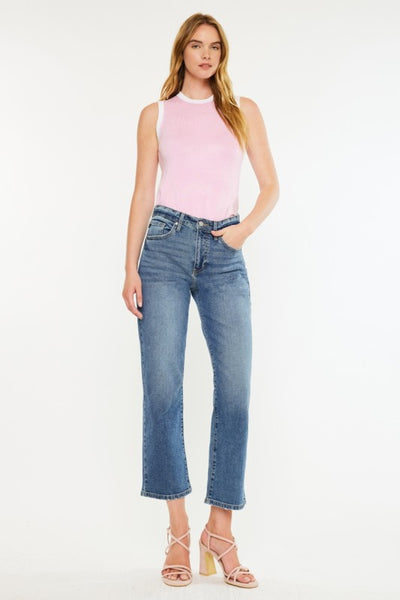 Lost High Rise True Straight - Dark Denim