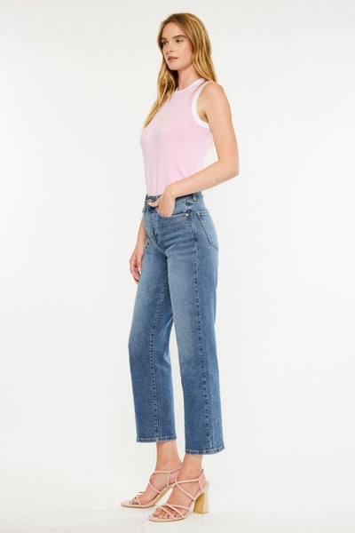 Lost High Rise True Straight - Dark Denim