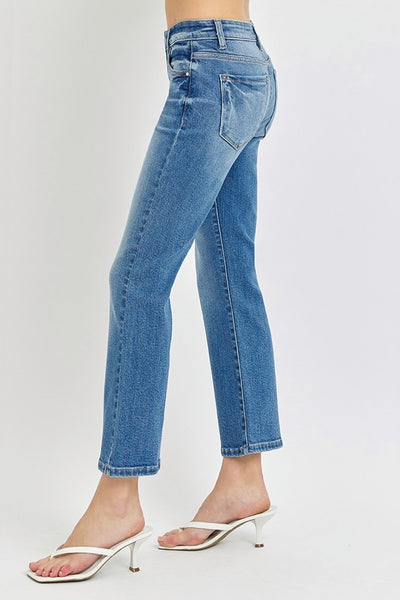 Low Rise Crop Flare Jeans - Medium