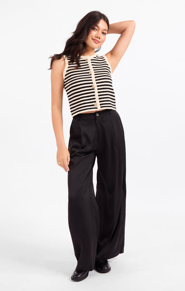 Manon Stripe Sweater Vest - Ivory