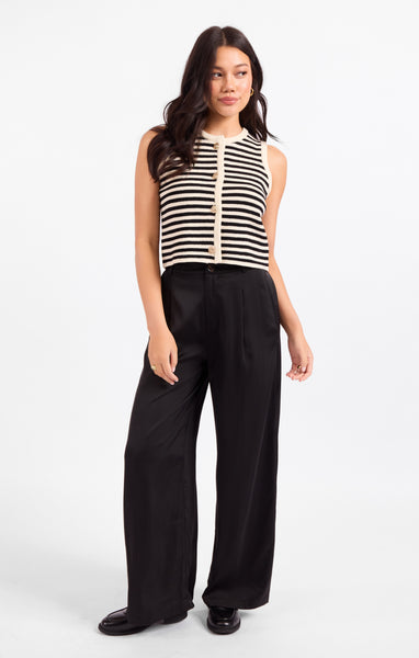 Manon Stripe Sweater Vest - Ivory