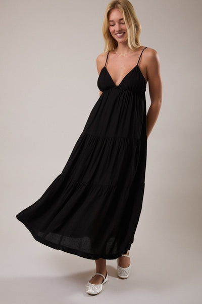 Marcy Tiered Maxi - Black
